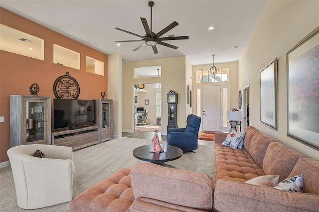 view of carpeted living room