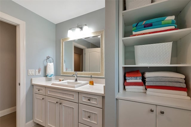 bathroom with vanity