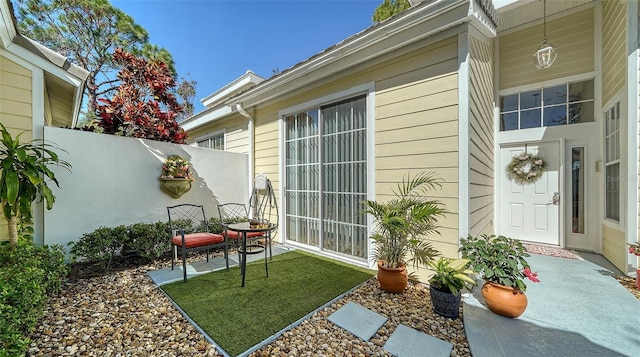 exterior space with a patio