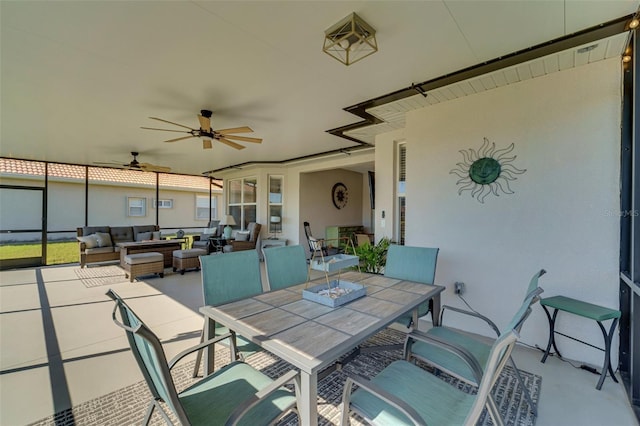 view of patio / terrace with an outdoor hangout area