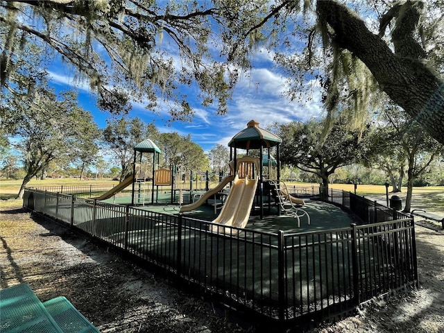 view of jungle gym