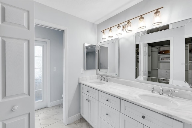 bathroom featuring vanity