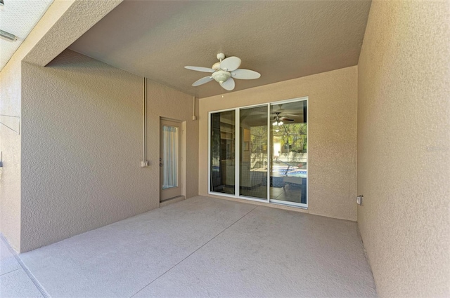 view of patio / terrace with ceiling fan