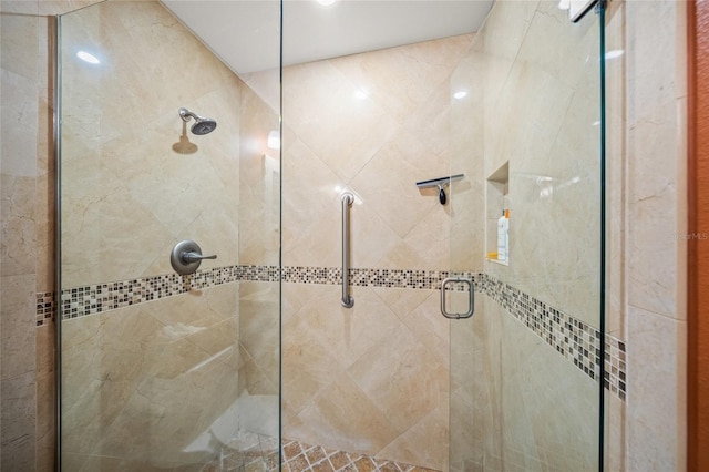 bathroom with an enclosed shower