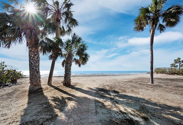 water view featuring a beach view