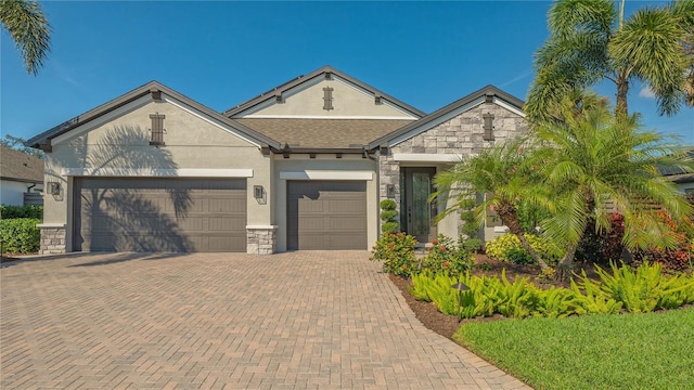 view of front facade featuring a garage