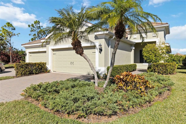 view of property exterior with a garage