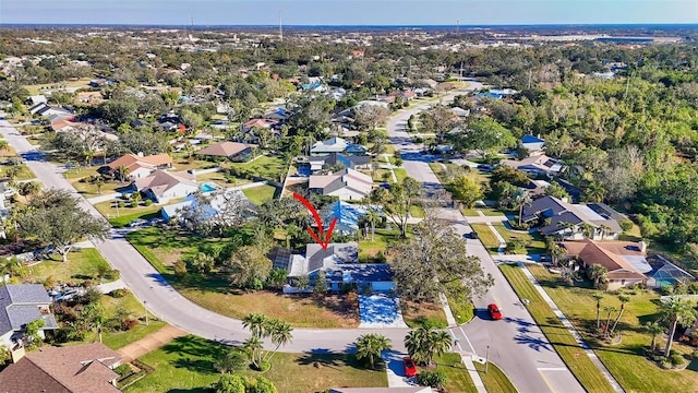 birds eye view of property featuring a residential view