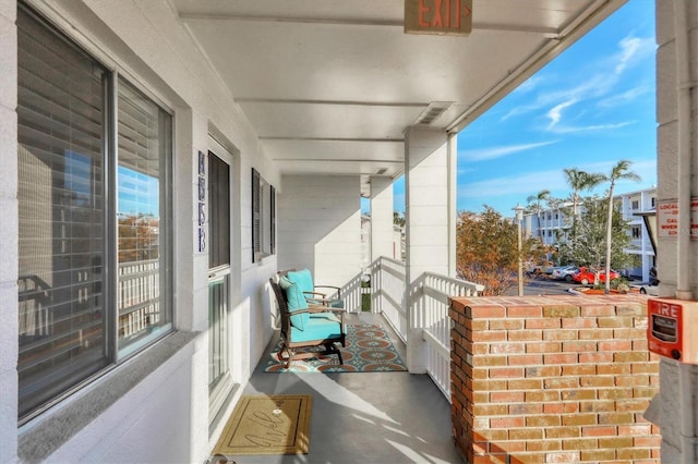 balcony with covered porch