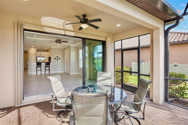 view of sunroom / solarium