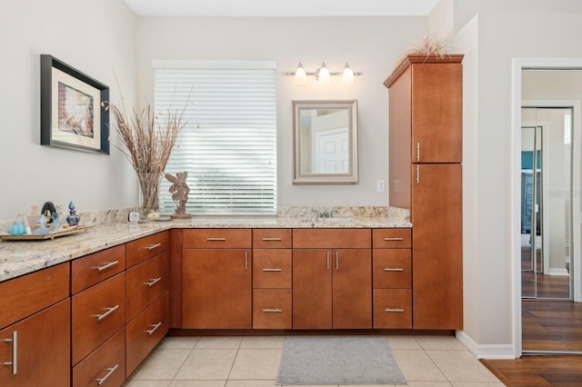 bathroom featuring vanity and tile patterned floors