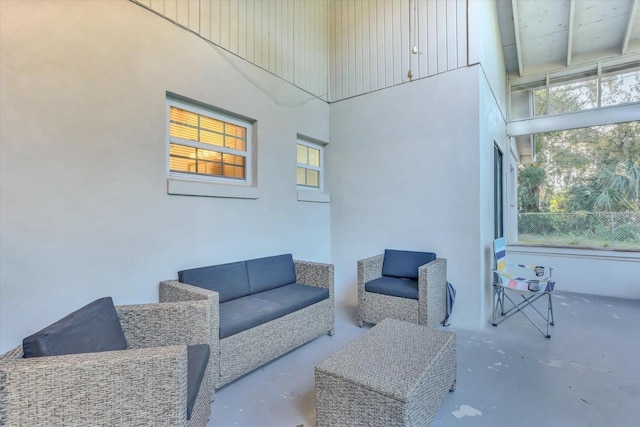 view of patio with an outdoor living space