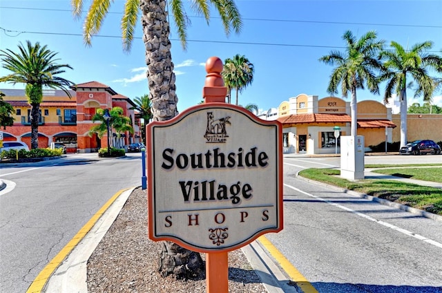 view of community sign