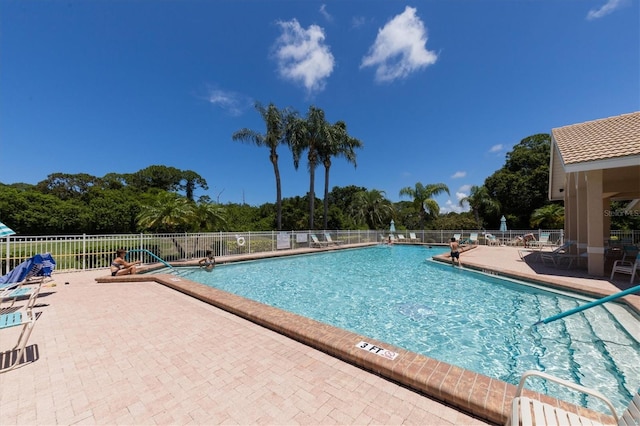 view of pool with a patio