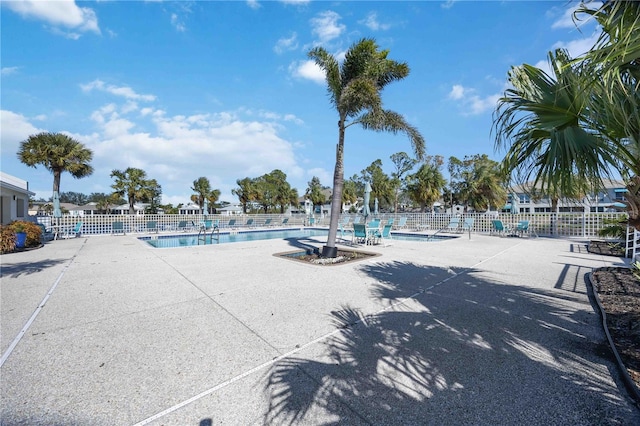 view of pool with a patio area