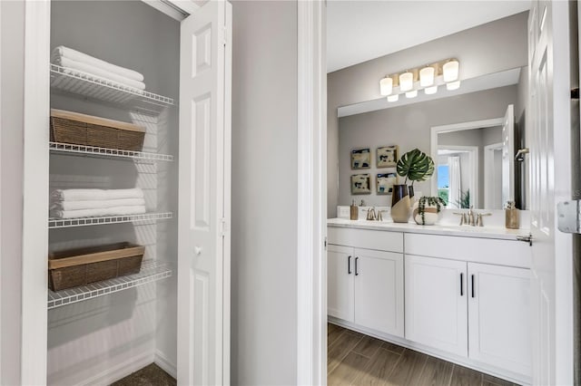 bathroom featuring vanity