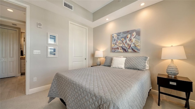 view of carpeted bedroom