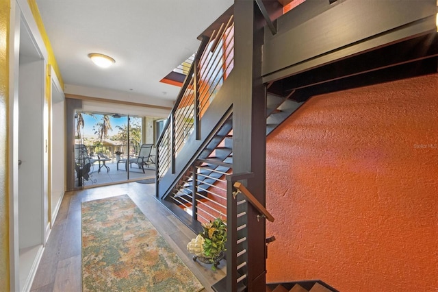 entrance foyer with hardwood / wood-style flooring