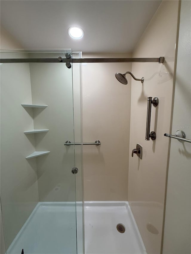 bathroom featuring walk in shower