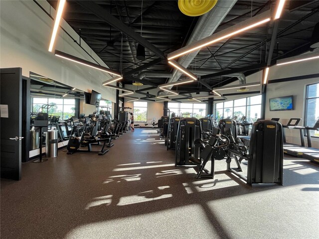 view of workout area