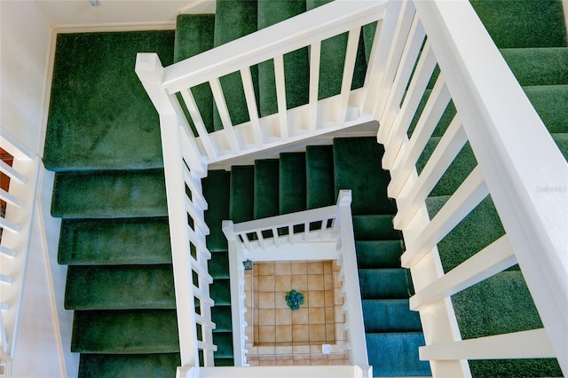 view of stairway