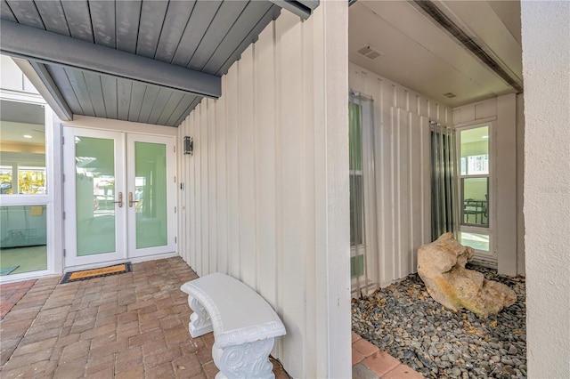 entrance to property with french doors