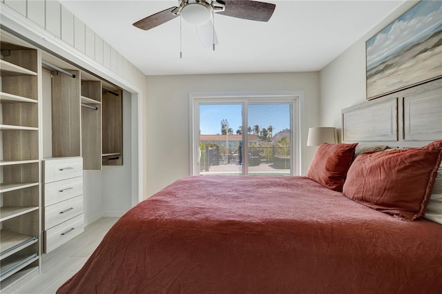 bedroom with ceiling fan