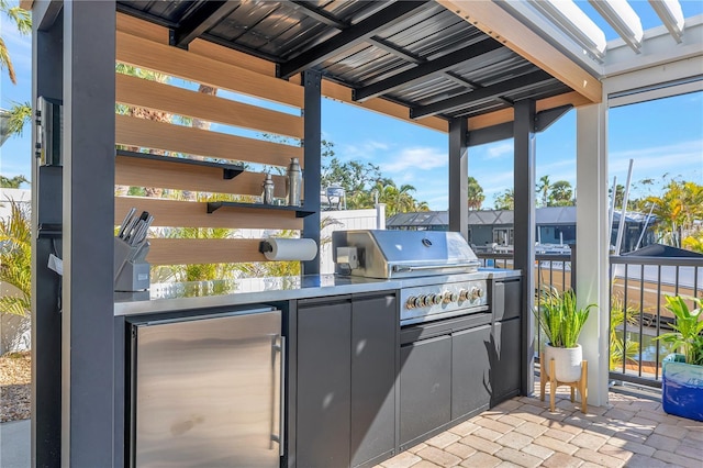 view of patio / terrace with area for grilling