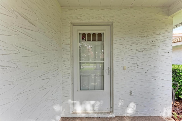 view of doorway to property