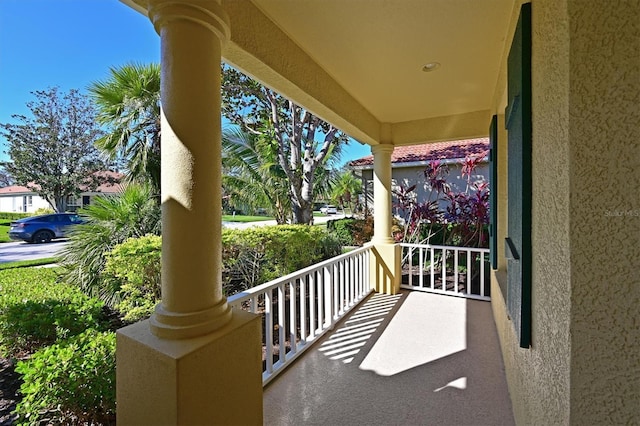 balcony with a porch