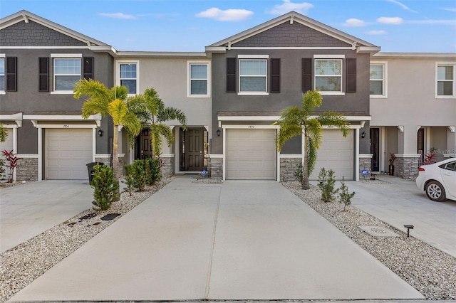 view of property with a garage