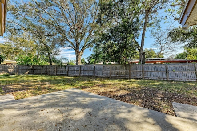 view of yard with a patio