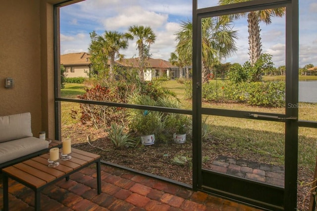 sunroom with plenty of natural light