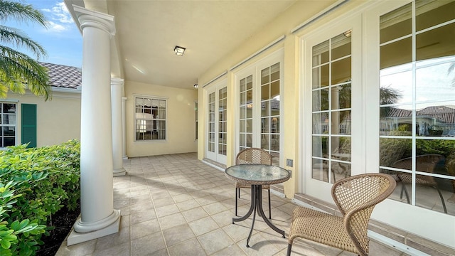 view of patio with french doors