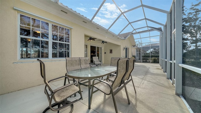 view of sunroom