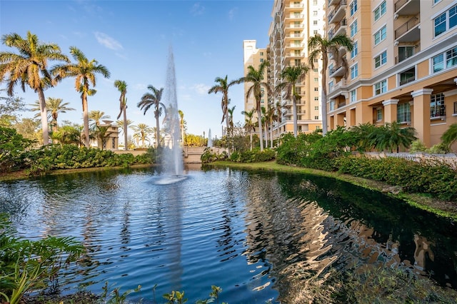 view of water feature