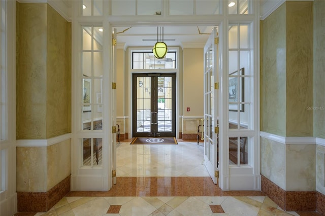 entryway with french doors