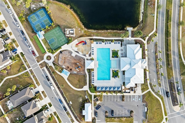 birds eye view of property