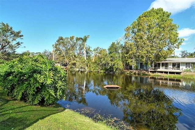 view of water feature