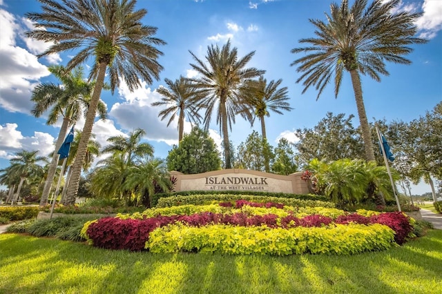 view of community sign