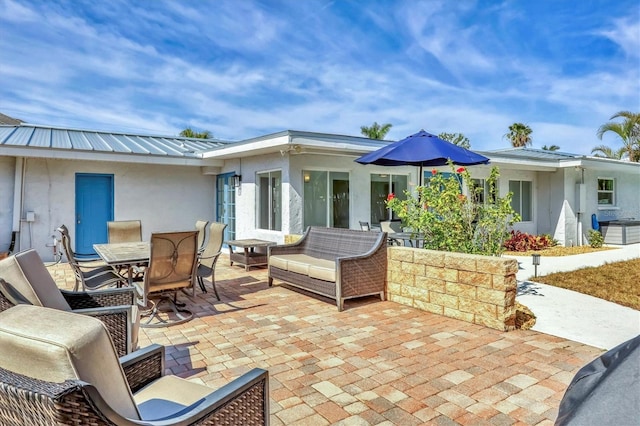 view of patio / terrace featuring an outdoor living space