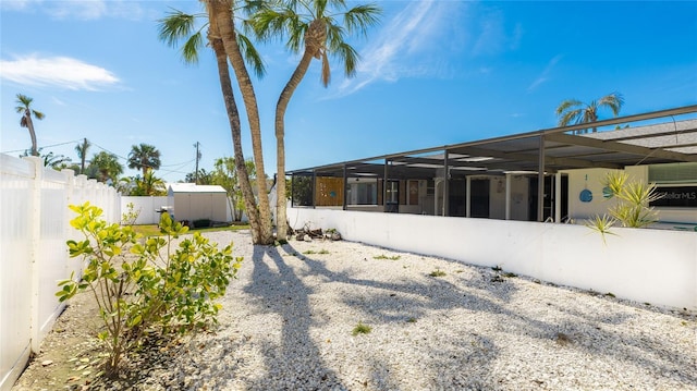 exterior space with a lanai