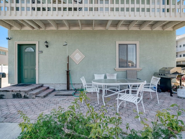 view of patio featuring grilling area