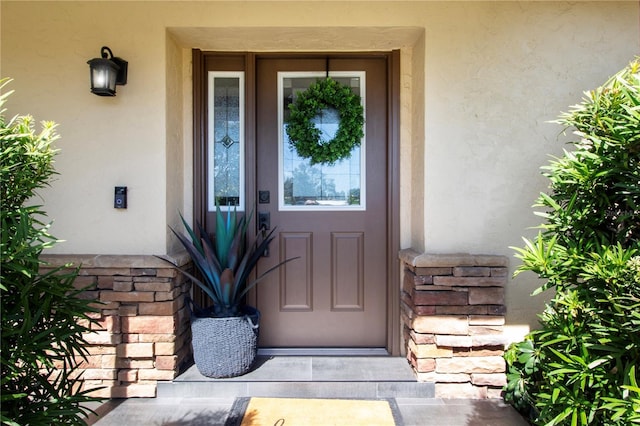 view of doorway to property