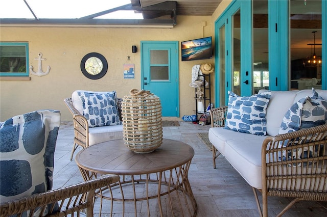 view of patio with an outdoor hangout area