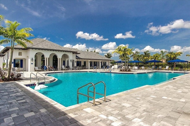 pool featuring a patio