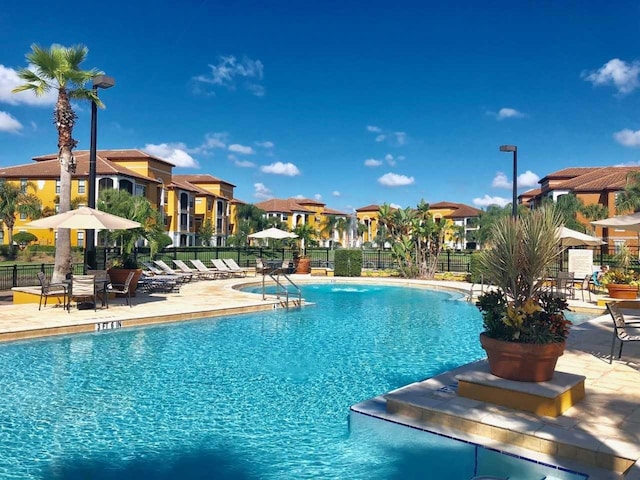 view of pool with a patio