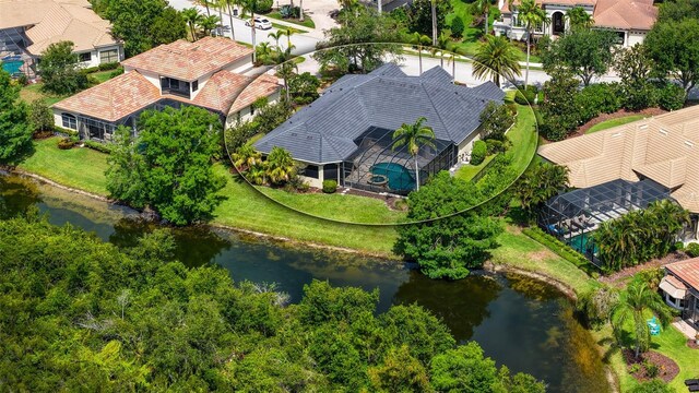 13616 Legends Walk Ter, Lakewood Ranch, FL 34202 - aerial perspective of suburban area featuring a large body of water