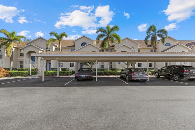 view of car parking featuring a carport