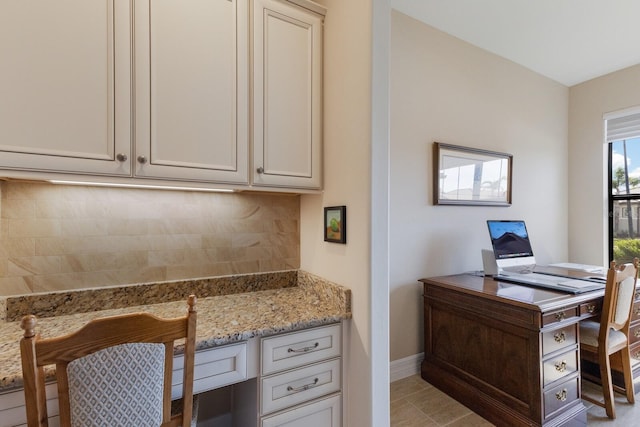 office featuring light tile patterned flooring